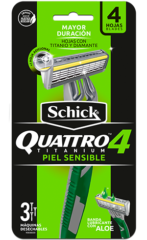 Quattro Titanium Piel Sensible Pack x3